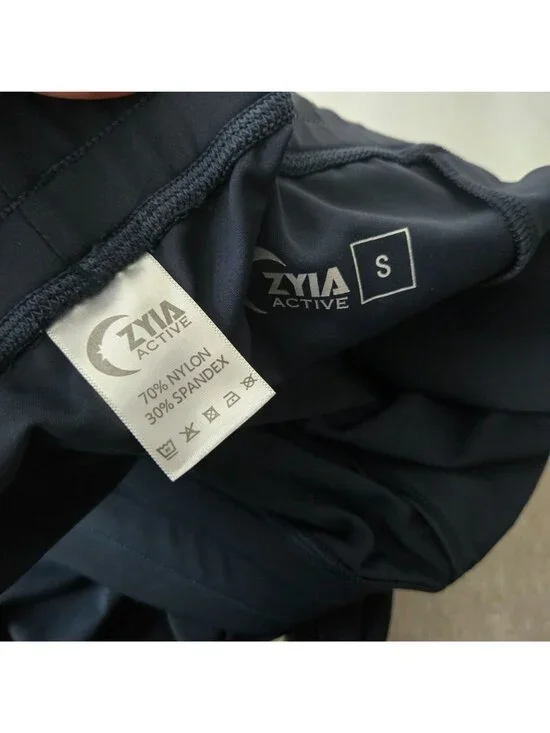 Zyia Active Peak Jogger Pants Small Blue Athletic Workout Pull On Zipper Ankle - Picture 8 of 9